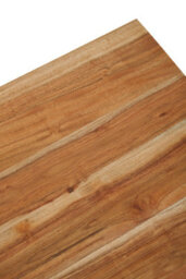 Orsina Acacia Wood Side Table, Rustic Natural Wooden Top With Black Looped Iron Base, End Table - thumbnail 4