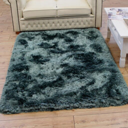 Teal Handmade , Luxurious , Modern , Plain , Shaggy , Sparkle Easy To Clean Rug For Living Room, Bedroom - 70Cm X 140Cm - thumbnail 1