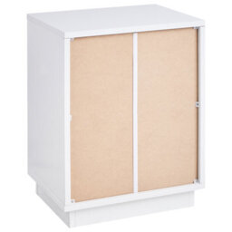 Wyld And Coco Novahome Bedside Table White Mdf Fluted Front 1 Drawer Gold Handle - W40 X D30 X H50Cm - thumbnail 6