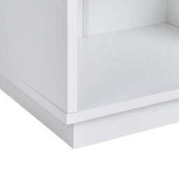 Wyld And Coco Novahome Bedside Table White Mdf Fluted Front 1 Drawer Gold Handle - W40 X D30 X H50Cm - thumbnail 8