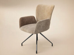 Solace+Co Kora Mocha Swivel Dining Chair Set Of 2 - thumbnail 3