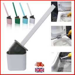 Divchi Toilet Brushes & Holders Bathroom Accessory  Cleaning Products  Silicone  Deep Cleaner  Holder Set (White) - thumbnail 8