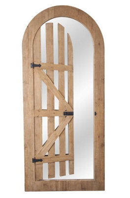 Primrose Arched Wooden Glass Illusion Mirror Gate Outdoor Decorative 180Cm X 60Cm - image 1