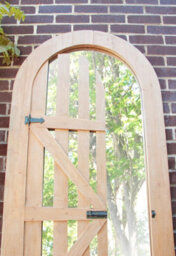 Primrose Arched Wooden Glass Illusion Mirror Gate Outdoor Decorative 180Cm X 60Cm - thumbnail 3