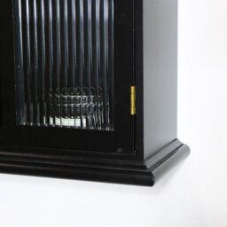 Melody Maison Black Reeded Glass Wall Cabinet - thumbnail 5