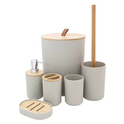 Stone Bathroom Accessory Set  Modern Bathroom Essentials Set - image 1