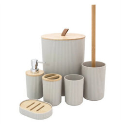Stone Bathroom Accessory Set  Modern Bathroom Essentials Set - thumbnail 1