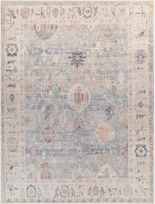 Livabliss Becki Owens Marlene-Vintage Blue Grey Traditional Vintage Boho Living Dining Bedroom Rug 198 X 275 Cm Easy Care, Non Shedding - image 1
