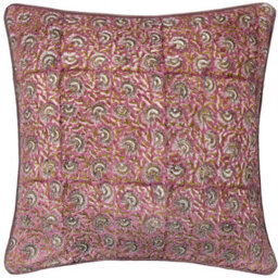Paoletti Chedworth Piped Velvet Cushion Cover - thumbnail 1
