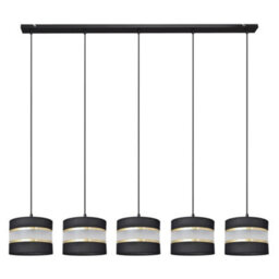 Luminosa Lighting Luminosa Helen Straight Bar Pendant Ceiling Light Black, Gold 115Cm - thumbnail 1