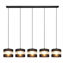 Luminosa Lighting Luminosa Helen Straight Bar Pendant Ceiling Light Black, Gold 115Cm - thumbnail 3