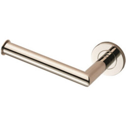 Loops Mitred Bathroom Toilet Roll Holder On Rose Concealed Fix Bright Steel