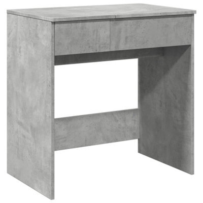Berkfield Elegant Dressing Table With Mirror Concrete Grey 73X46.5X120 Cm