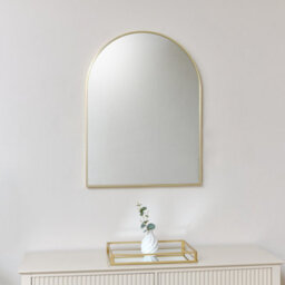 Melody Maison Gold Arched Wall Mirror 80Cm X 60Cm - thumbnail 4