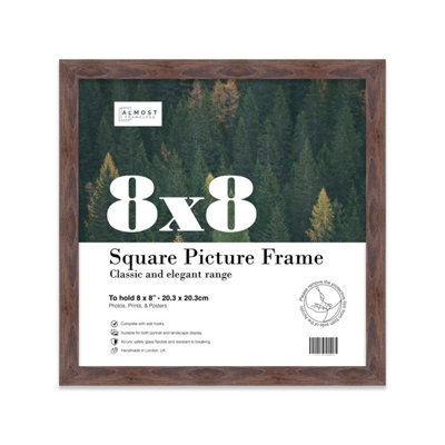 8X8 Walnut Picture Frame (20.3 X 20.3Cm) Poster, Photo, Artwork, Gallery Wall Or Print - image 1