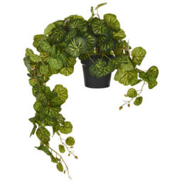 Beliani Artificial Hanging Potted Plant Strawberry Begonia 37 Cm Green - thumbnail 1