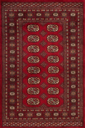 Red Hand Knotted Traditional Bordered Floral Geometric Easy To Clean Rug For Bedroom & Living Room-120Cm X 180Cm - thumbnail 6