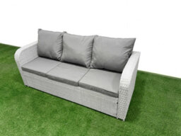 Fimous 10 Pcs Rectangular Coffee Table Set Reclining Chair Inclining Sofa Seat 2 Big Footstool 2 Small Stool 2 Side Table - thumbnail 4