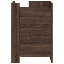 Berkfield Bedside Cabinet Brown Oak 45X50X65 Cm Engineered Wood - thumbnail 4