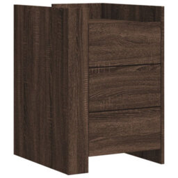 Berkfield Bedside Cabinet Brown Oak 45X50X65 Cm Engineered Wood - thumbnail 2