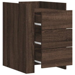 Berkfield Bedside Cabinet Brown Oak 45X50X65 Cm Engineered Wood - thumbnail 8