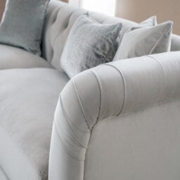 Sofas Express Carlton Chalk Grey Velvet  3 Seater Sofa - thumbnail 4