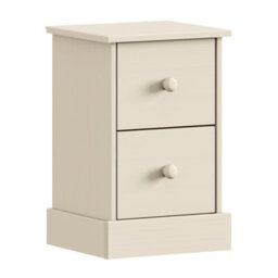 Mercers Furniture Farmhouse White 3 Drawer Bedside Cabinet Table Solid Wood Pine Wooden Bedroom - thumbnail 3