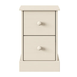 Mercers Furniture Farmhouse White 3 Drawer Bedside Cabinet Table Solid Wood Pine Wooden Bedroom - thumbnail 4