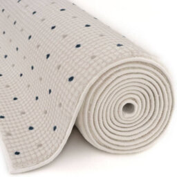 The Rugs Carmel Cream/blue Dots Area Rug And Runner Non Shedding, Stain Resistant, Soft - thumbnail 5