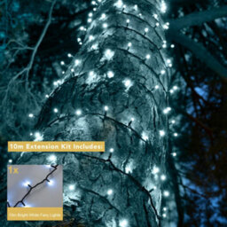 Christmas Tree World Crownvine 10M Fairy Lights - 100 Leds Bright White - Black Rubber Cable (For Crownvine Lights) - thumbnail 2