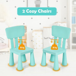 Gainoom 3 Pcs Kids Table And Chair Set Toddler Activity Center Children Writing Desk - thumbnail 2