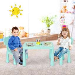 Gainoom 3 Pcs Kids Table And Chair Set Toddler Activity Center Children Writing Desk - thumbnail 6