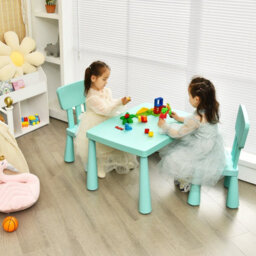 Gainoom 3 Pcs Kids Table And Chair Set Toddler Activity Center Children Writing Desk - thumbnail 4