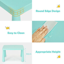 Gainoom 3 Pcs Kids Table And Chair Set Toddler Activity Center Children Writing Desk - thumbnail 5