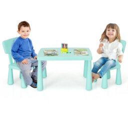 Gainoom 3 Pcs Kids Table And Chair Set Toddler Activity Center Children Writing Desk - thumbnail 9