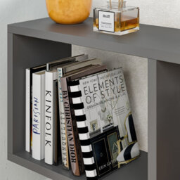 Decortie Homemania Modern Side End Coffee Table Multipurpose Anthracite Grey Living Room H 60Cm - thumbnail 7