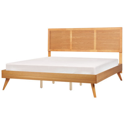 Beliani Bed Istres 180 X 200 Cm (Eu Super King) Natural Ash Wood - image 1
