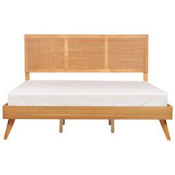 Beliani Bed Istres 180 X 200 Cm (Eu Super King) Natural Ash Wood - thumbnail 5