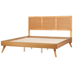 Beliani Bed Istres 180 X 200 Cm (Eu Super King) Natural Ash Wood - thumbnail 4