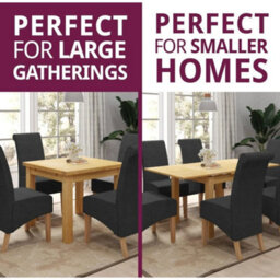 Dining Table, Small Extendable Table, Solid Oak Pull Out Leaf Kitchen Table - thumbnail 5