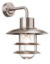 Luminosa Lighting Luminosa Austin 1 Light Outdoor Wall Light Stainless Steel Ip44, E27