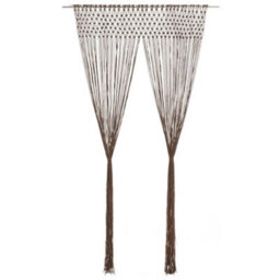 Berkfield Practical Macrame Curtain Taupe 140X240 Cm Cotton