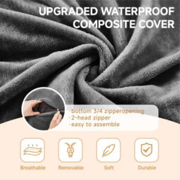 Matteo Extra Large 6-Foot Plush Dark Grey Flannelette Bean Bag Sofa Lounger For Adults - Indoor & Outdoor Use - thumbnail 2