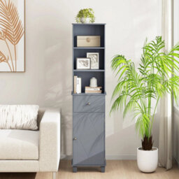 172 Cm Tall Bathroom Cabinet Freestanding Storage Unit - thumbnail 3