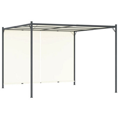Pergola With Adjustable Roof Cream White 3X3 M Steel - image 1