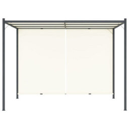 Pergola With Adjustable Roof Cream White 3X3 M Steel - thumbnail 4