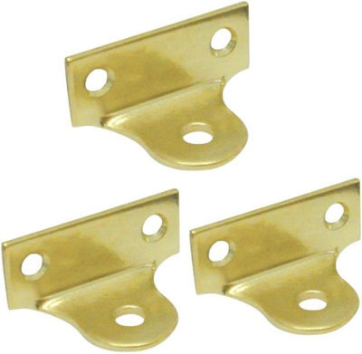 SISI UK Right Angle Picture Brackets Hooks Picture Hanging Plate Brass L Shaped Brackets Wall Brackets Fixing Picture Mirror Pack Of 6 - image 1