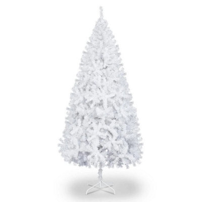 6Ft Artificial White Christmas Tree Xmas Decorated Tree Branches With Stand - image 1