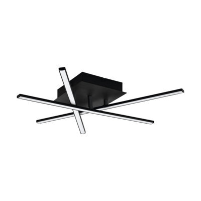 Eglo Lasana 3 Black Metal 3-Light Integrated Led Flush Light (D) 50Cm - image 1