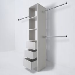 Spacepro Modular Cashmere 3 Drawer Tower Unit (H)2100mm (W)450mm (D)500mm - thumbnail 3
